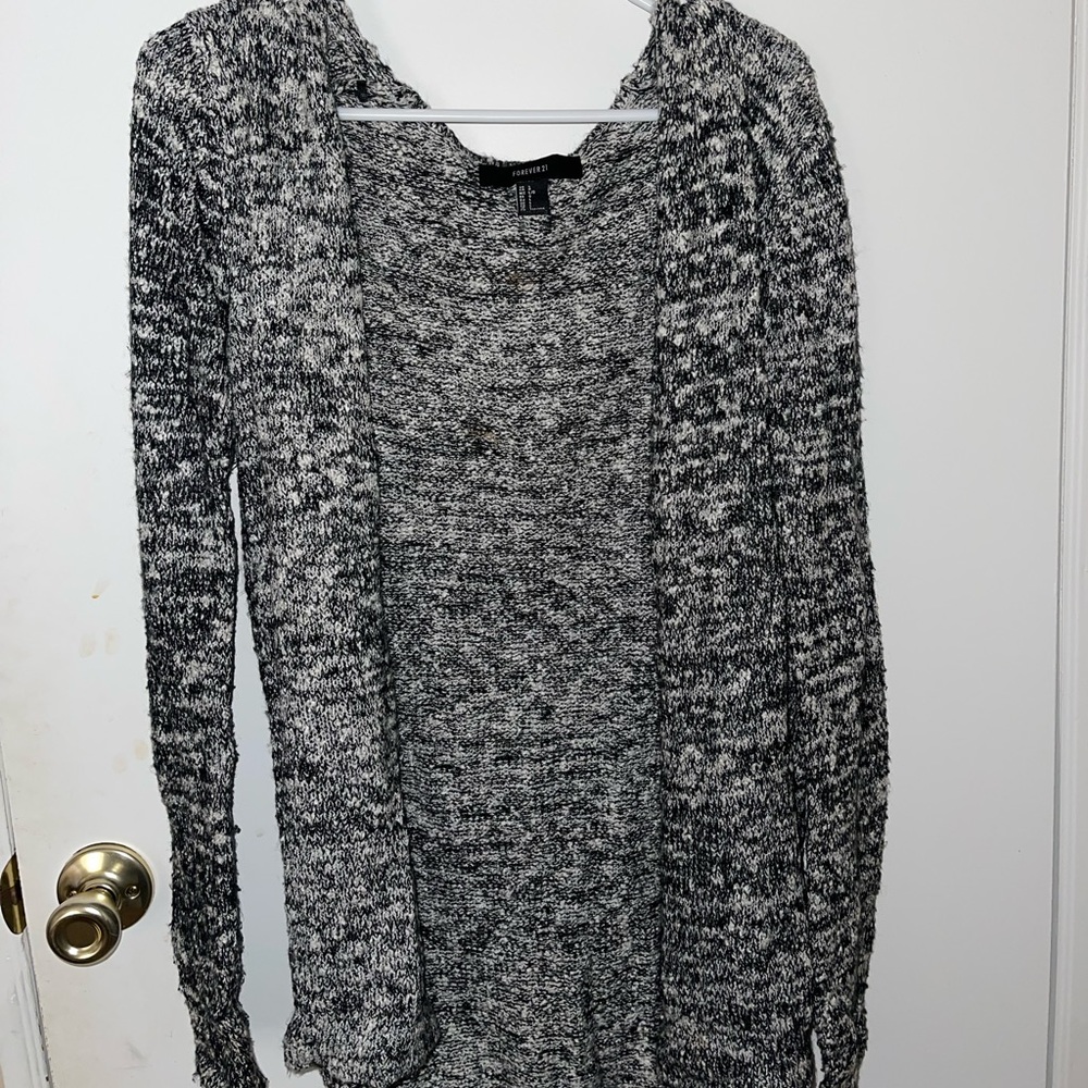Black and white super soft cardigan